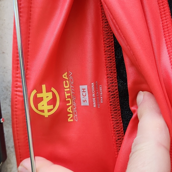 Nautica competition leggings poppy red women's pants size small sport outfit - Picture 6 of 12